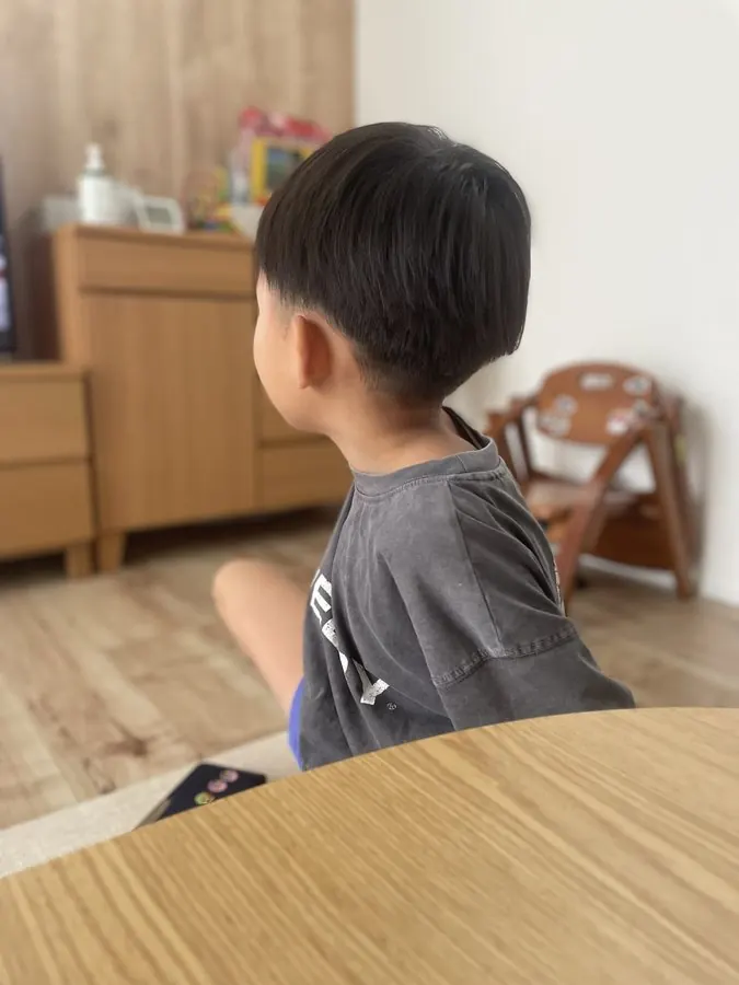 ご自宅での仕上がりの例(男の子)