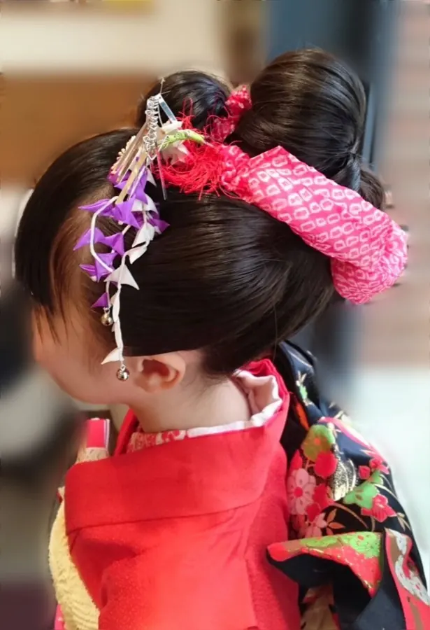 七五三のヘアセットの例