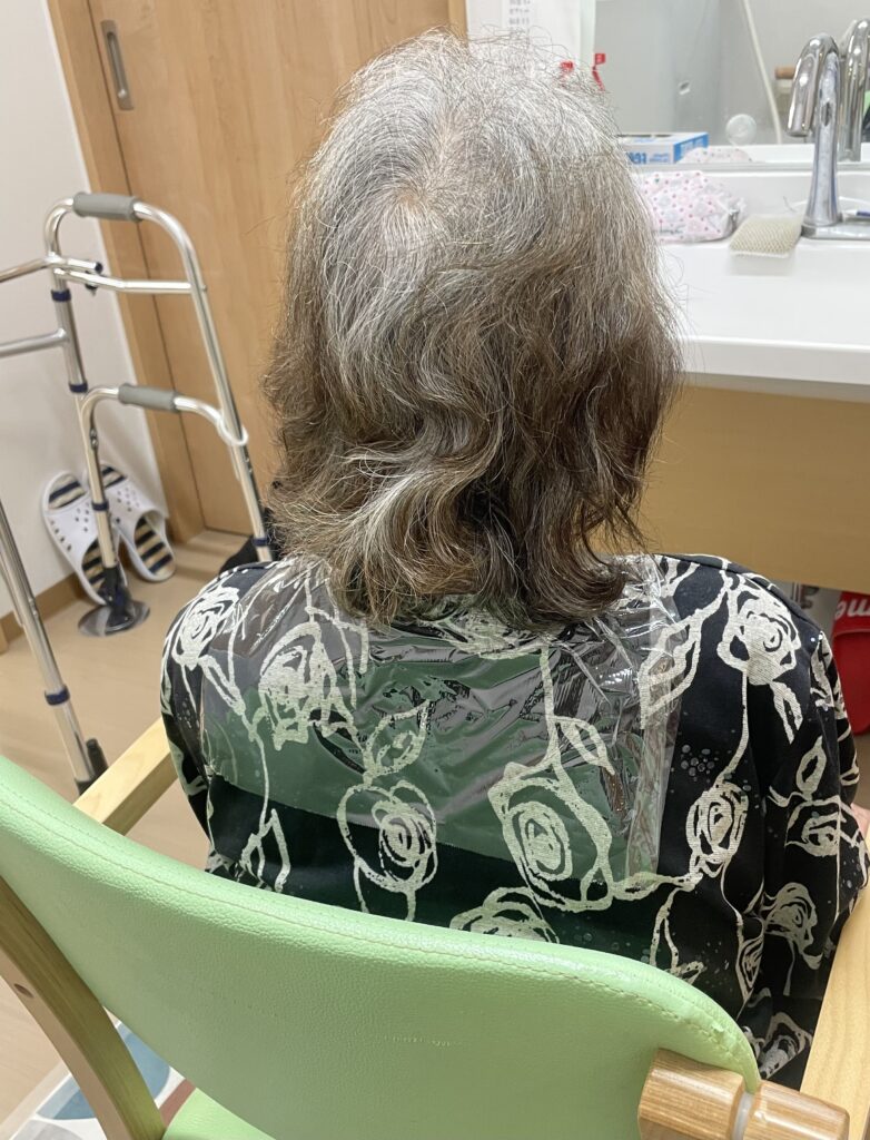 訪問美容 カラー施術前