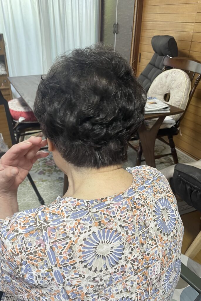 訪問美容 パーマ施術例