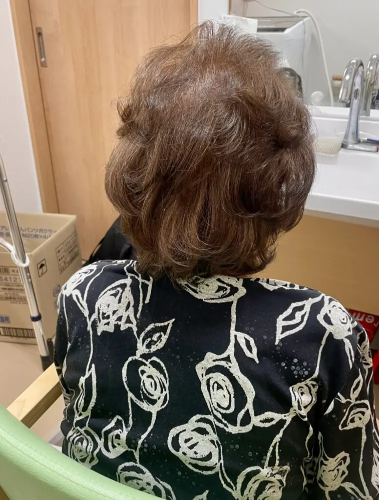 訪問美容 カラー施術後