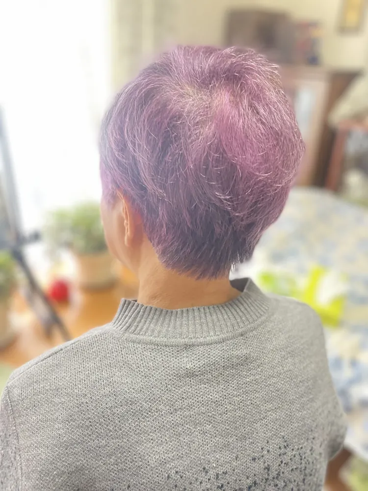 訪問美容 カラー施術例
