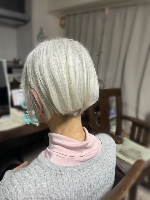訪問美容 カットの仕上がり 後ろ姿