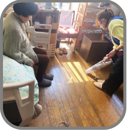 施術前の養生と施術後の清掃
